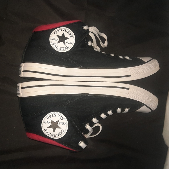 Converse All Star Black/Red/White High top Men's 1 - Picture 4 of 8